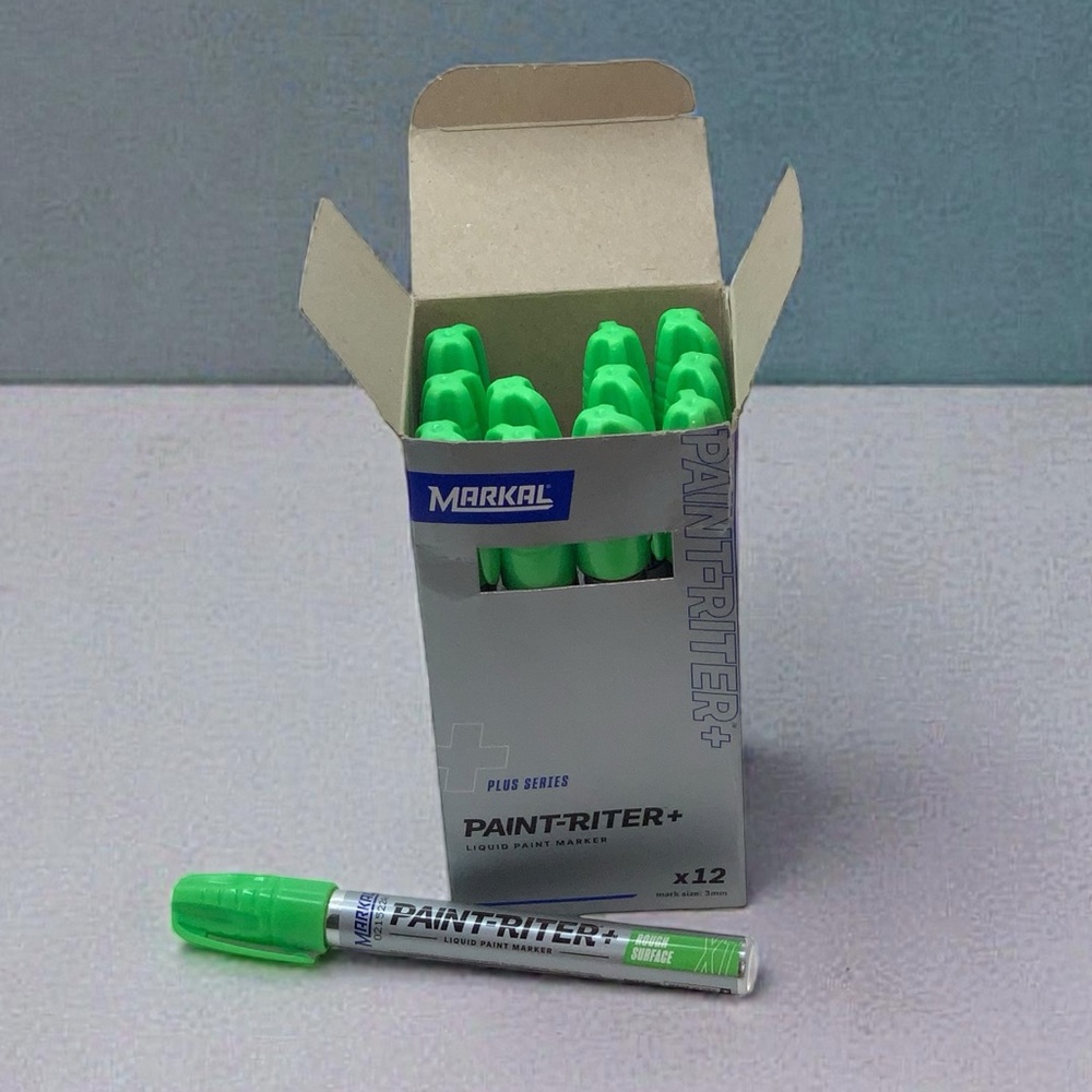 Markal Paint-Riter Light Green Paint Marker 12ct Rough Surface 3mm Tip 97258